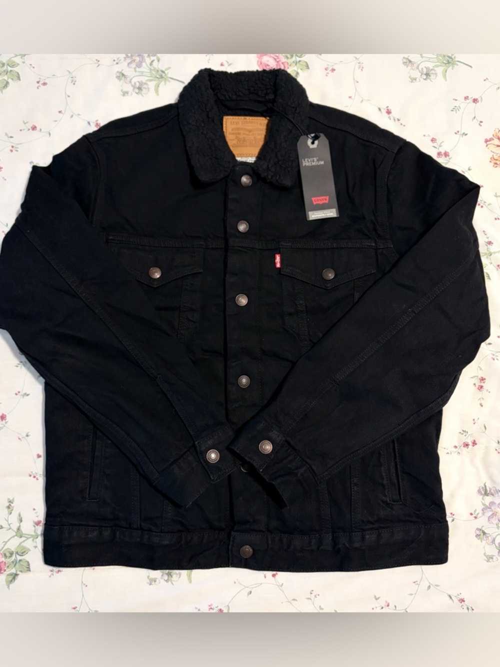 Levi's Black Sherpa Denim Jacket